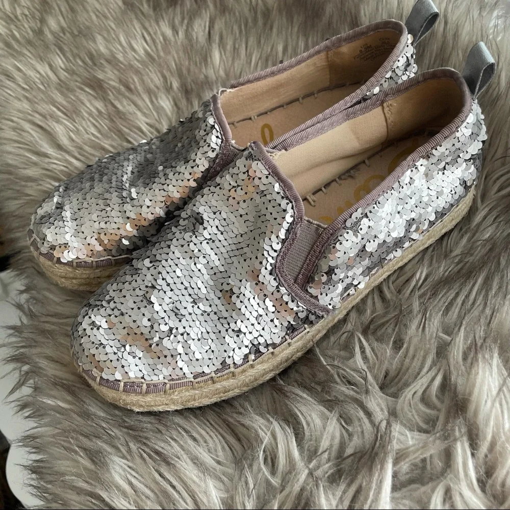 Sam Edelman Women's Carrin Platform Sequins Espadrilles Sneaker